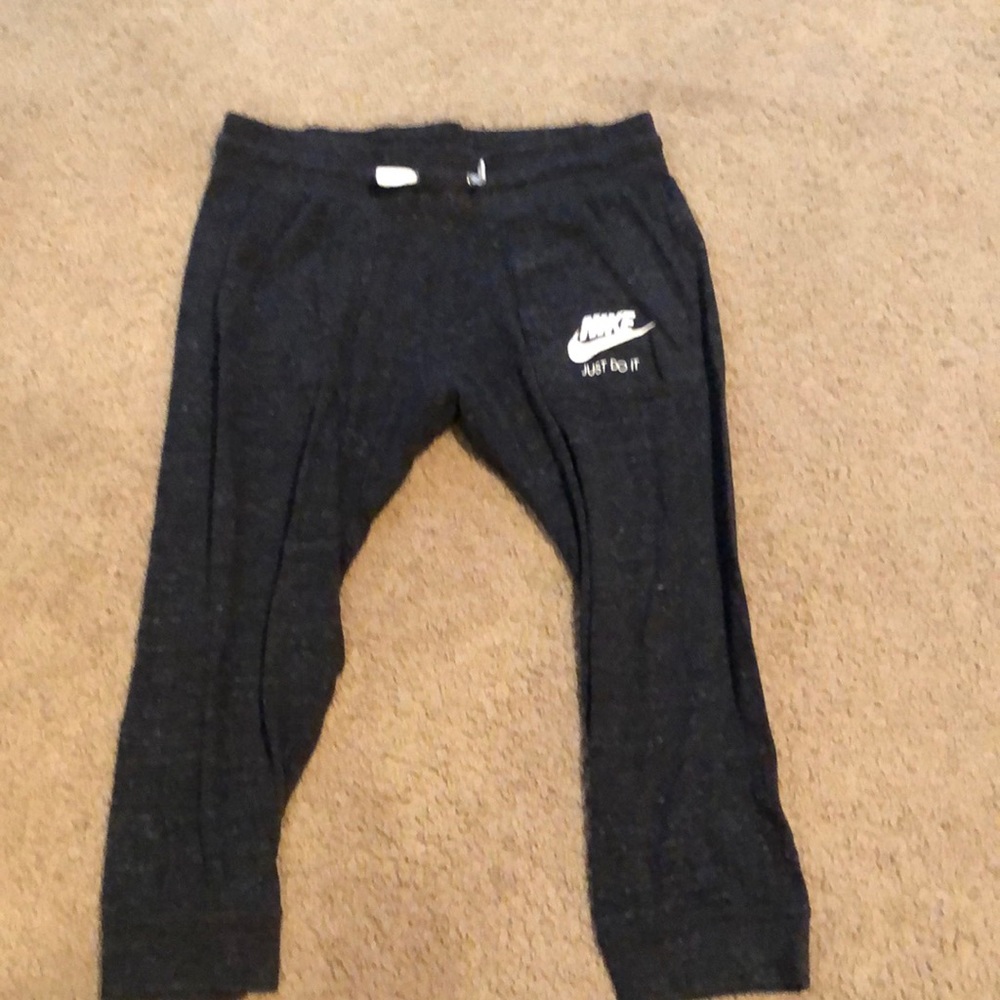 Dark grey Nike sweat pants capris